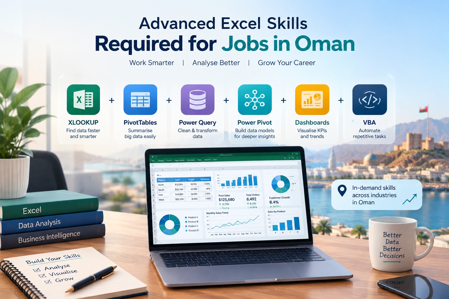 Advanced Excel skills required for jobs in Oman