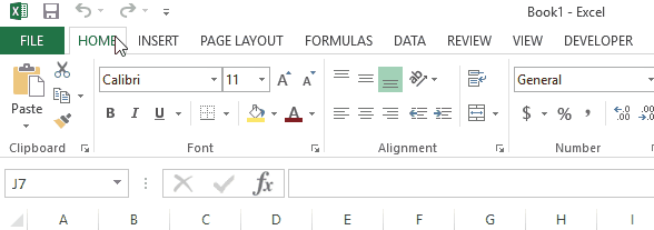 excel ribbons